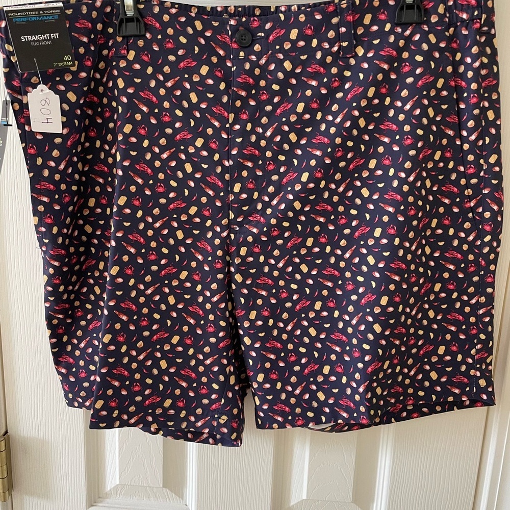 Roundtree & Yorke Performance Shorts Size 40 🩳🔥 Straight Fit Flat Front